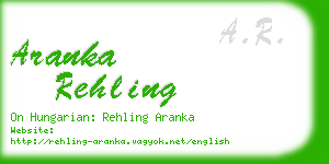 aranka rehling business card